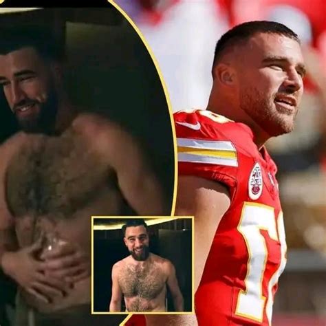 nude travis kelce|Travis Kelce fans go wild over video of him shirtless, wearing a towel